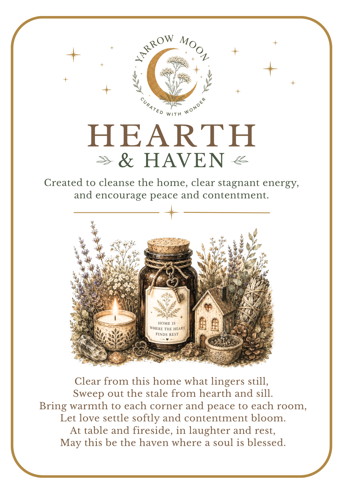 Hearth & Haven illustrated companion card