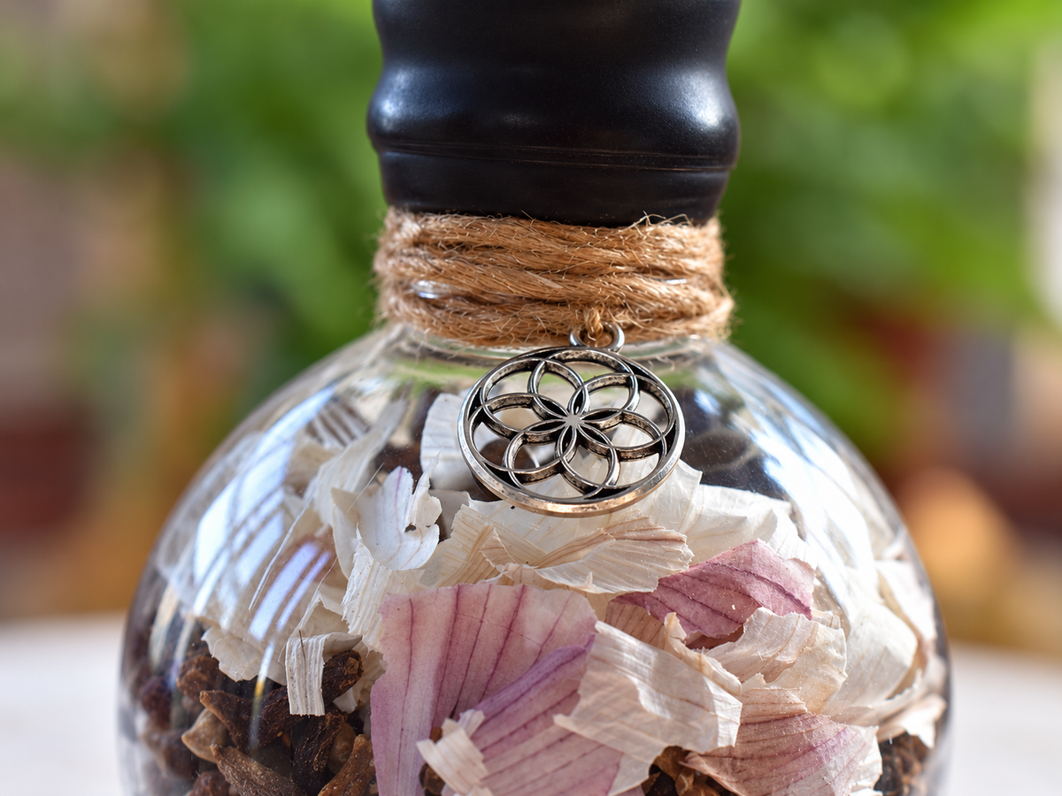 Hex Warding charm detail