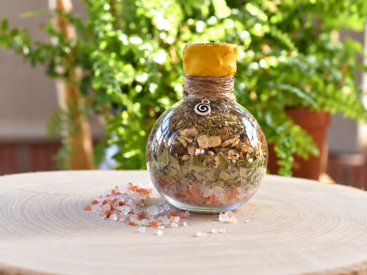 Release & Renewal styled with pink salt