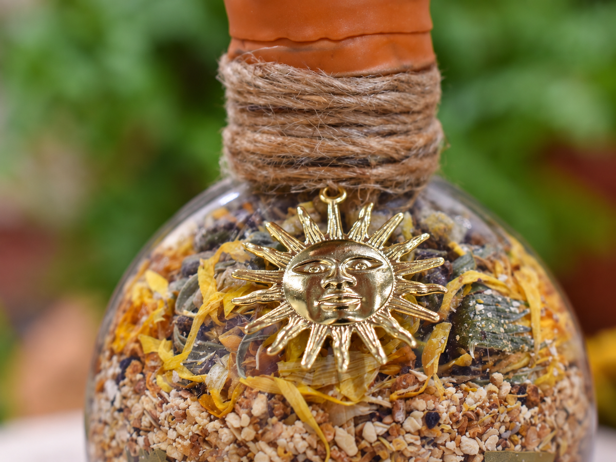 Solar Joy sun charm detail