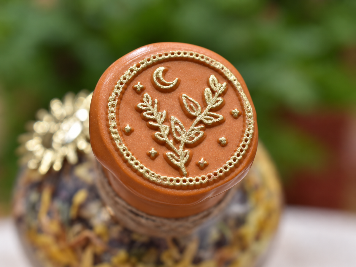 Solar Joy orange wax seal detail
