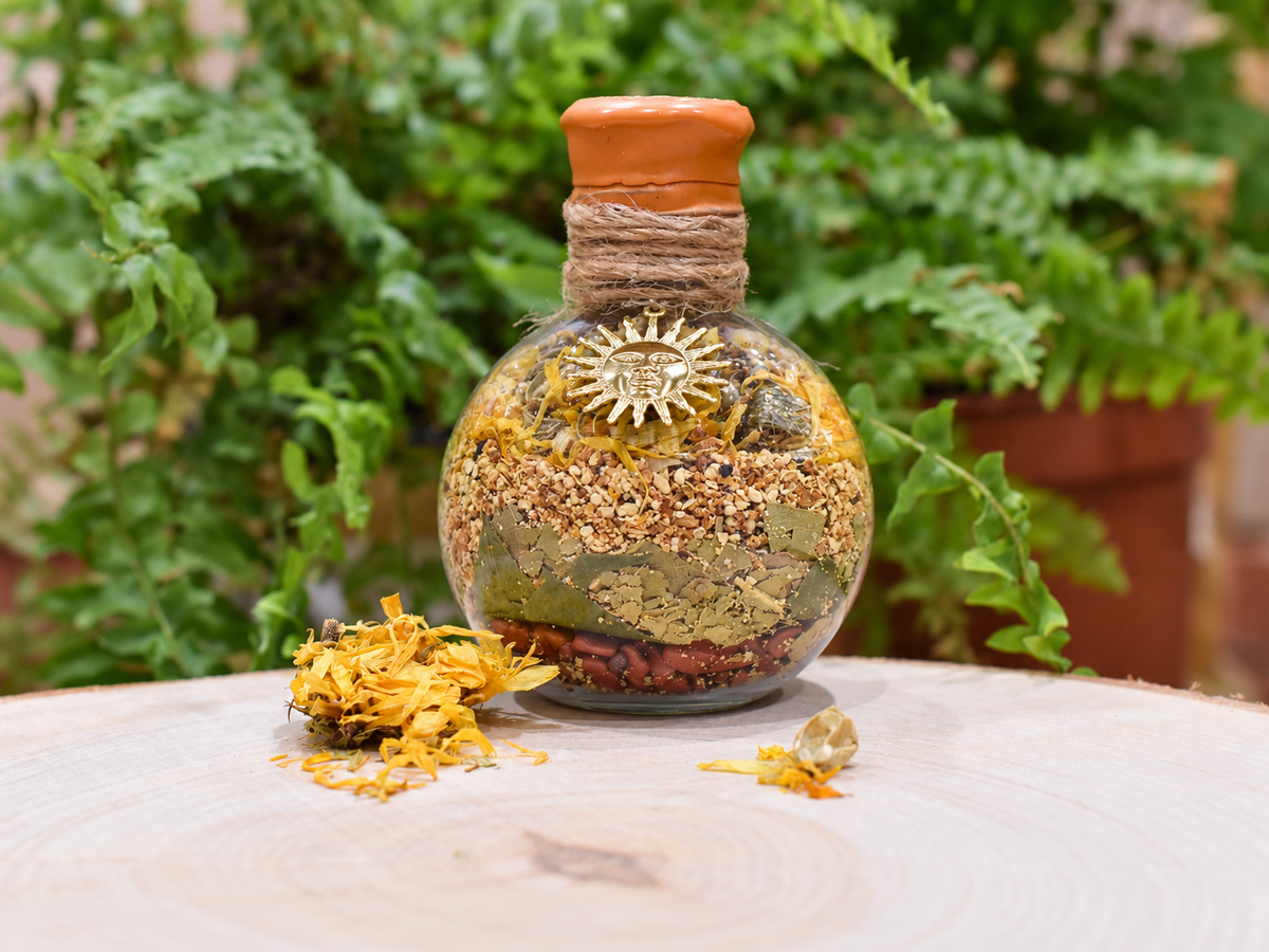 Solar Joy styled with calendula